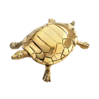 Golden Vastu Tortoise with sculpted shell
