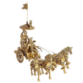 Golden chariot statue with four horses