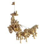 Golden chariot statue with four horses