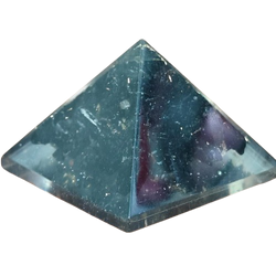 Black tourmaline crystal pyramid with dark stone detail