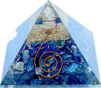 Deep blue lapis lazuli crystal pyramid