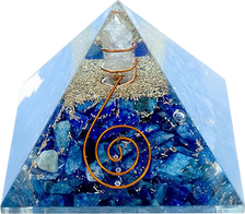 Deep blue lapis lazuli crystal pyramid