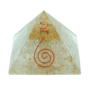 Pale selenite crystal pyramid