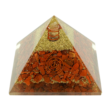 Rich red jasper crystal pyramid