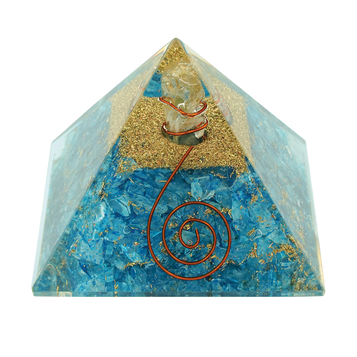 Blue turquoise Firoza crystal pyramid