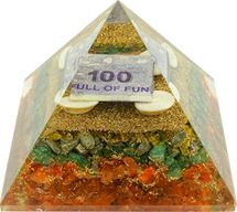Decorative money and abundance pyramid