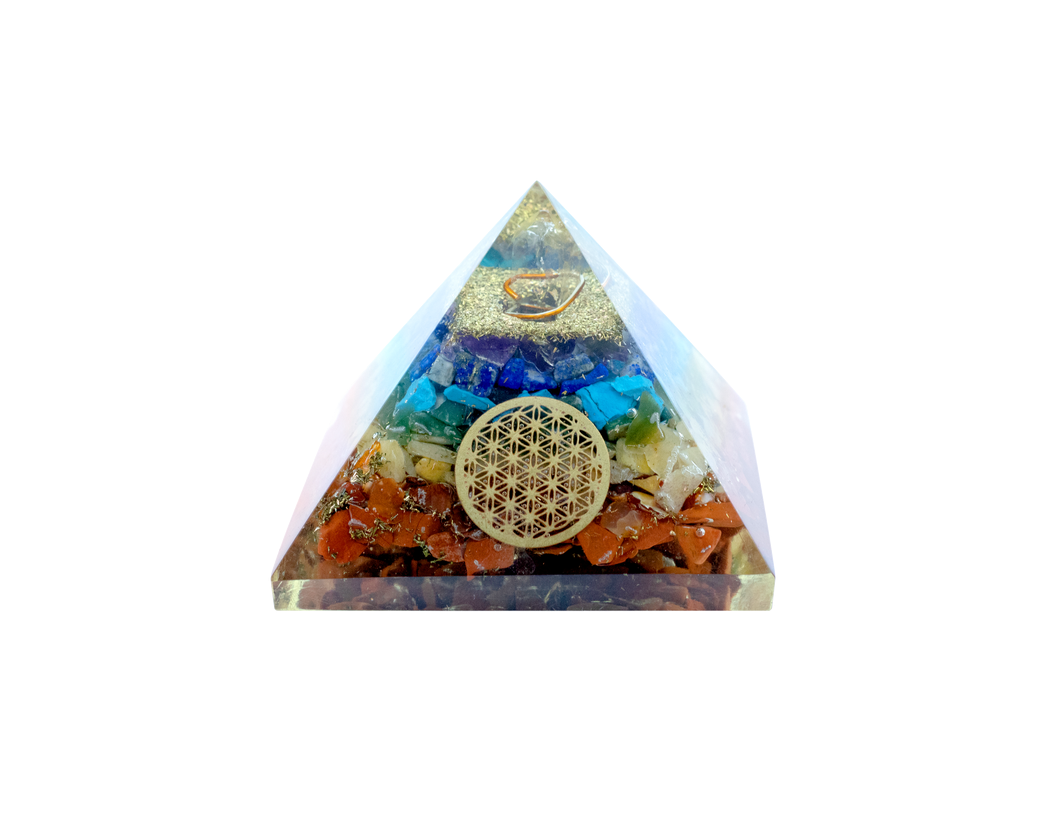 7 Chakra Yantra crystal pyramid
