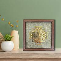 Pyrite Shreeyantra Frame - For Wealth Attraction, Vastu Correction & Financial Growth