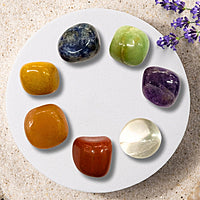 7 Chakra Tumble Stone Set - For Chakra Balancing, Healing & Positive Energy