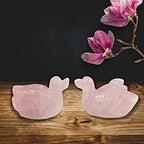 Rose Quartz Mandarin Duck Pair - For Love, Relationship Harmony & Marital Bliss