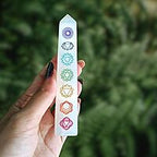Natural Selenite 7 Chakra Healing Wand - For Aura Cleansing, Chakra Healing & Energy Flow