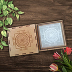 Selenite Shreeyantra Charging Plate - For Crystal Cleansing, Abundance & Divine Energy