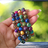 Rainbow Tiger Eye Bracelet - For Balance, Positivity & Multi-Chakra Activation