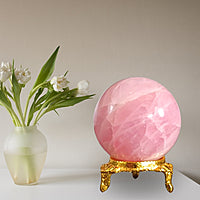 Rose Quartz Crystal Ball - For Love, Self-Healing & Emotional Balance