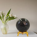 Black Tourmaline Crystal Ball - For Protection, Grounding & Negative Energy Shield