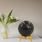 Black Tourmaline Crystal Ball - For Protection, Grounding & Negative Energy Shield