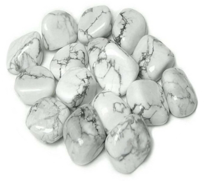 Pale polished Rainbow Moonstone tumble stones with dark natural veining