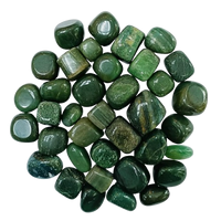 Natural polished Green Jade tumble stones in deep green and emerald tones