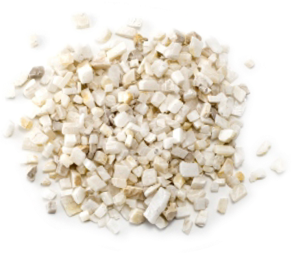 Natural creamy white Calcite Crystal Chips with pale honey tones