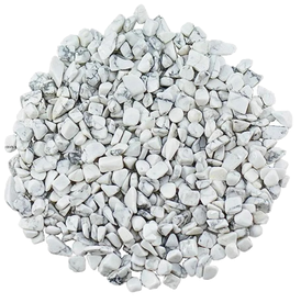 Natural white and ivory Howlite Crystal Chips with gray veining