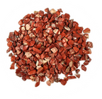Red Jasper crystal chips in terracotta red, brick, rust, and earthy tones