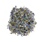 Blue Sapphire crystal chips in varied blue and grey tones