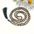 Golden Pyrite Jap Mala - For Wealth Manifestation, Confidence & Spiritual Focus