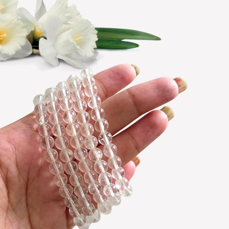 Clear Quartz Bracelet - For Clarity, Amplified Energy & Positive Intentions