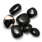 Black Ebony Tumble Stone - For EMF Protection, Grounding & Negative Energy Repelling, Space Clearing