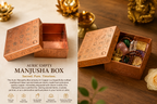 Auric Empty Manjusha Box - Sacred Container for Crystals, Remedies, and Divine Objects
