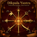 Vastu Ashta Dikpala Yantra / Shastra – Sacred 8 Directional Guardian Brass Set