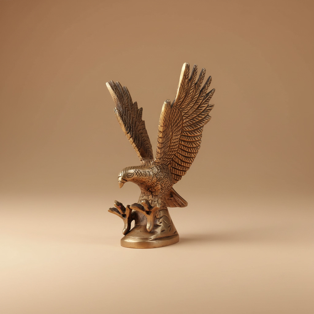 Antique-gold Eagle Idol shown from a front three-quarter angle