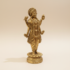 Dhanvantri Ji statue right three-quarter view