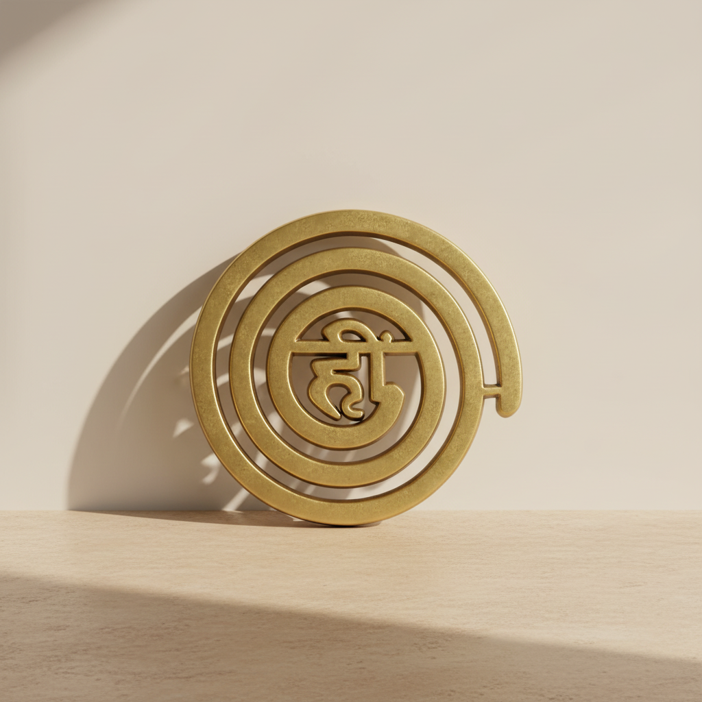 Gold-brass Helix spiral decor displayed on a warm neutral surface