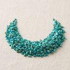 Close-up of rough turquoise and teal Chrysocolla Crystal Chips