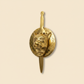 Lion with sword wall hanging three-quarter view