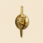 Lion with sword wall hanging three-quarter view