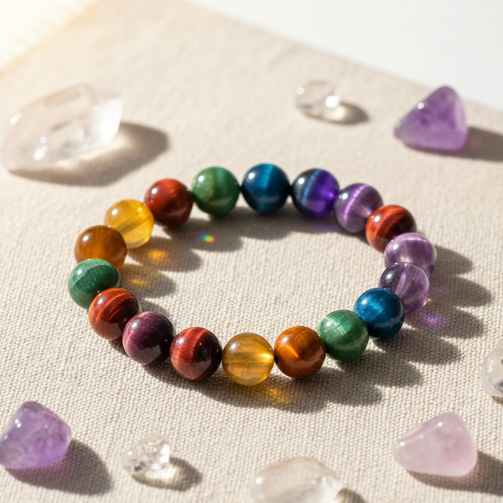 Rainbow Tiger Eye Bracelet - Premium