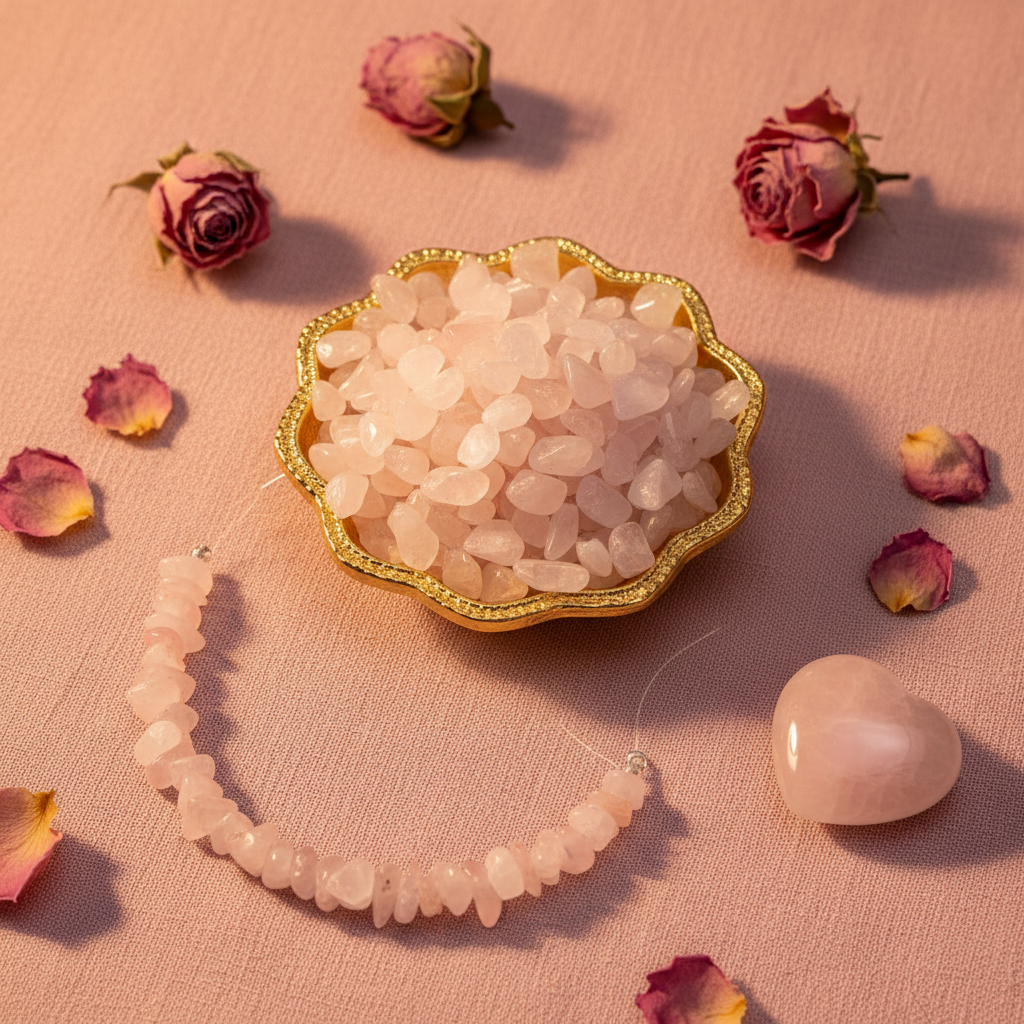 Rose Quartz Chips Lifestyle