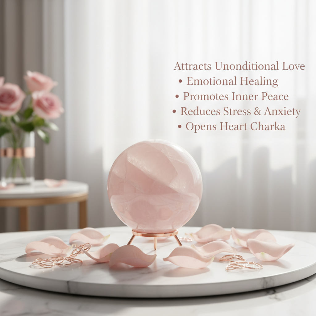 Rose Quartz Crystal Ball - Benefits